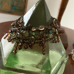 A rare Sorrelli vintage multicolor Crystal Fringe dangle Bracelet